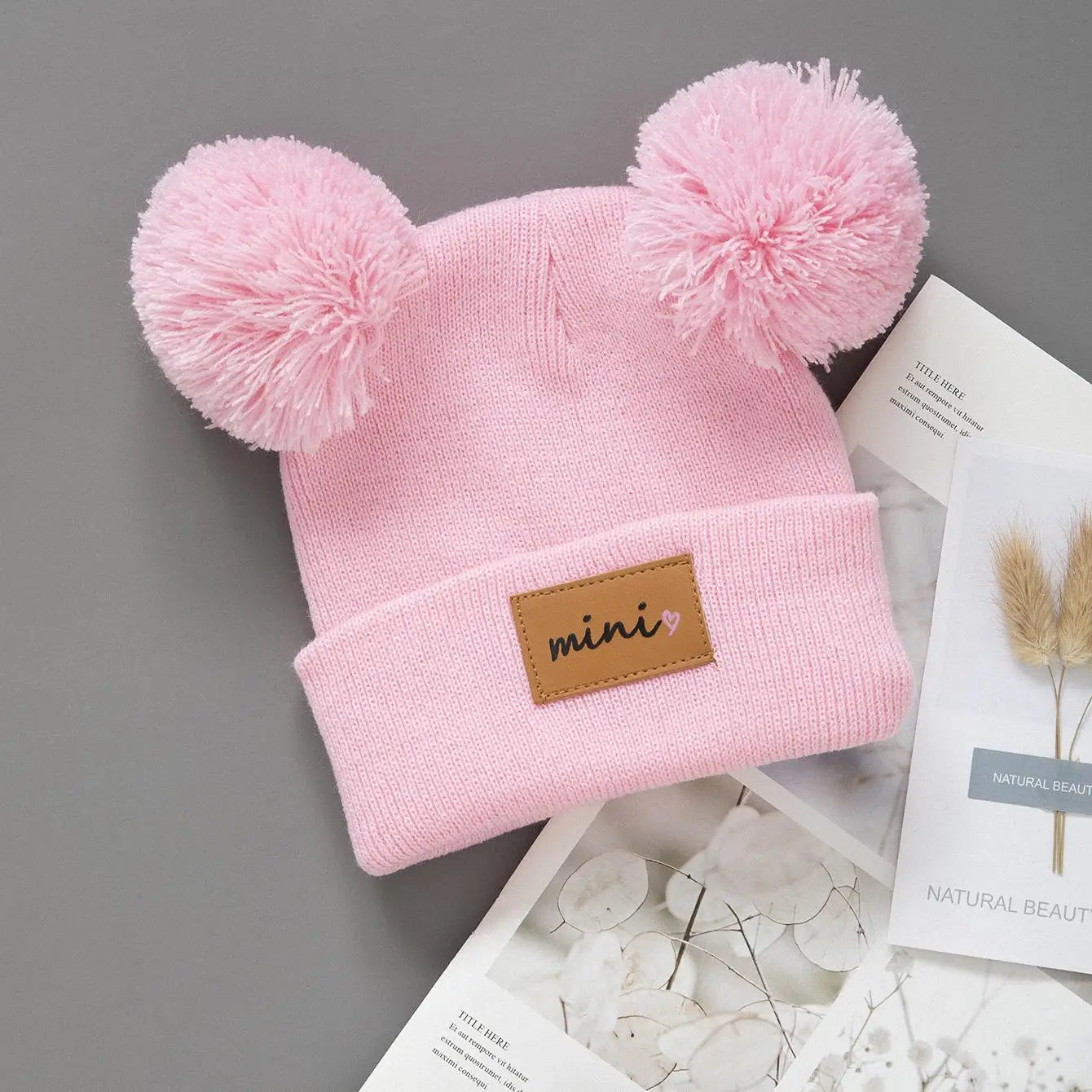 Warm Winter Knit Beanie Hat for Newborns & Toddlers (0-4 Years) 1pcs or 2pcs