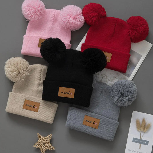 Warm Winter Knit Beanie Hat for Newborns & Toddlers (0-4 Years) 1pcs or 2pcs