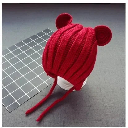 Tiny2Toddler Knitted Winter Baby Hat with Ear Protection – Adjustable Style for Infants & Toddlers