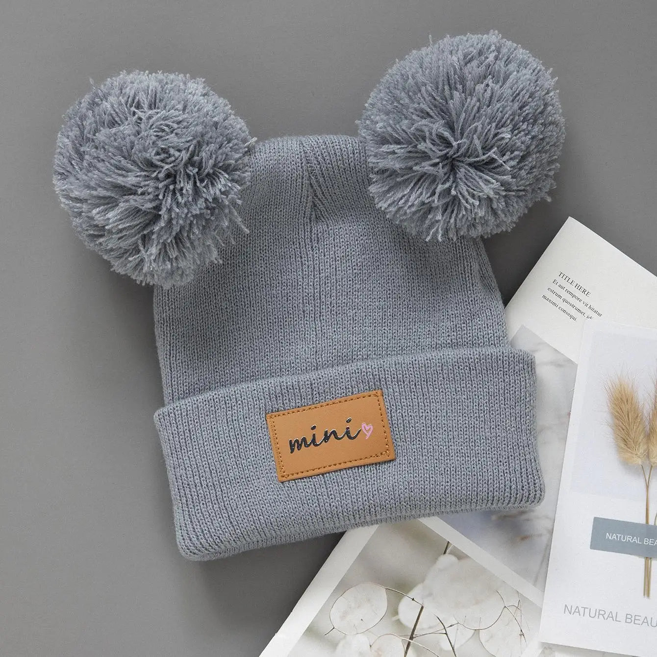 Warm Winter Knit Beanie Hat for Newborns & Toddlers (0-4 Years) 1pcs or 2pcs