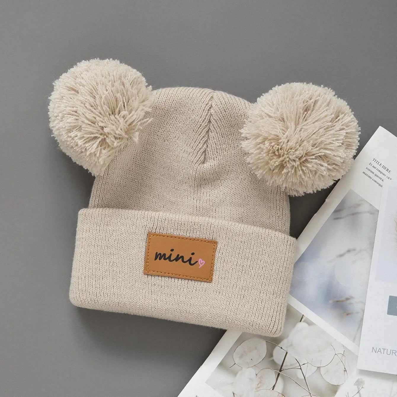 Warm Winter Knit Beanie Hat for Newborns & Toddlers (0-4 Years) 1pcs or 2pcs